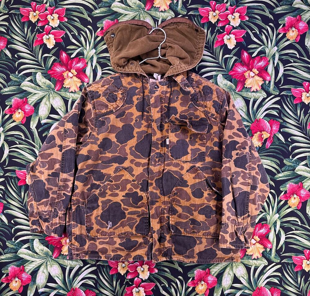 Vintage Rare SafTBak Camo Hunting Thick Jacket Size Large